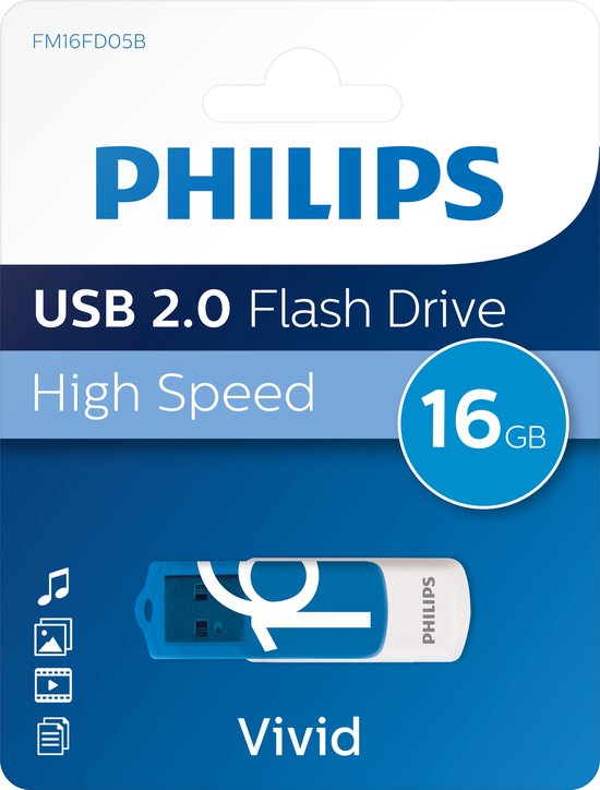 Philips Vivid Edition USB Flash Drive - 16 GB