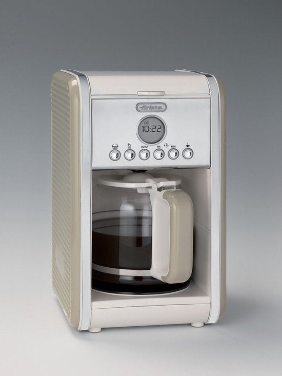 Ariete 1342/03 koffiezetter - vintage 12 kops - 24 uurs timer warmhoudplaat - Beige