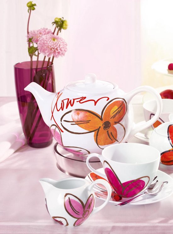 Edding 4200 porcelain brush pens set of 6 - brush tip 1-4 mm dishwasher-safe - Warm colours