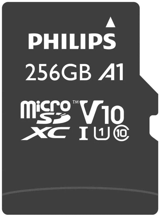 Philips micro SDXC memory card - 256 GB class 10 UHS-I U1 - including adapter