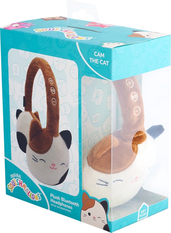 Squishmallows Cam Bluetooth Headphones - Plush Adjustable - with Microphone