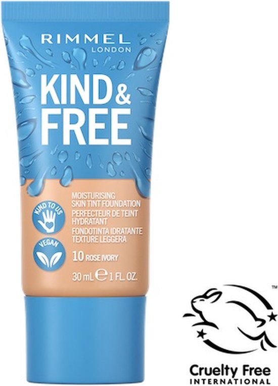 Rimmel London Kind & Free foundation - vegan - 010 Rose Ivory