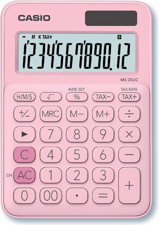 Casio MS-20UC Calculator - Pink
