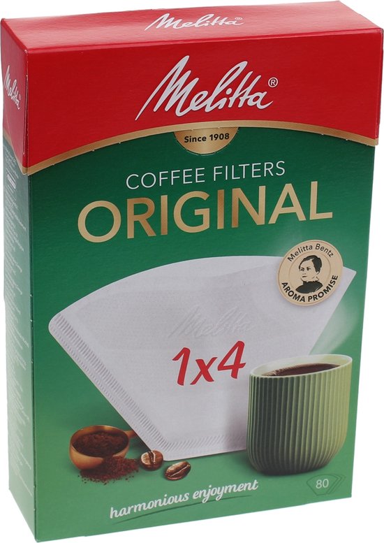 Melitta Coffee Filters - 1x4 - 80 pcs - White
