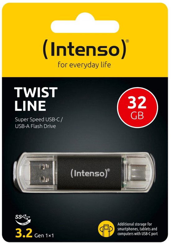 Intenso Twist Line USB-stick - USB-A en USB-C 3.2 - 32 GB