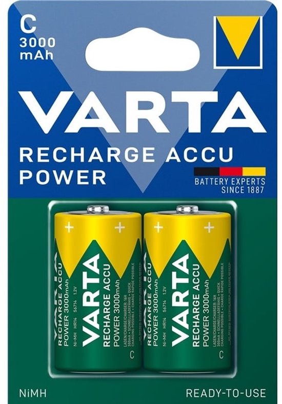 Varta batteries - rechargeable NiMH C/LR14