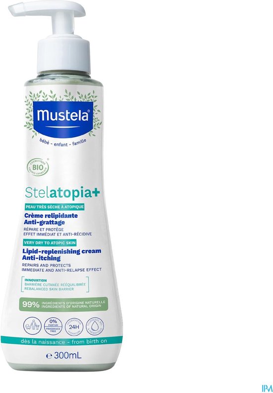 Mustela Stelatopia+ Lipid-replenishing Cream - Anti-itching - 300 ml