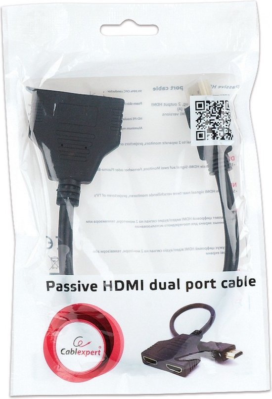 Gembird HDMI adapter - to dual HDMI - Black