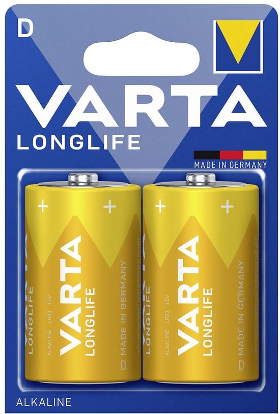 Varta Longlife Extra batteries - alkaline D - 6 pieces