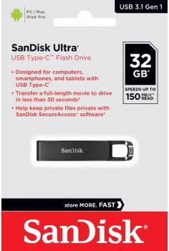 SanDisk USB stick - 32 GB - Zwart