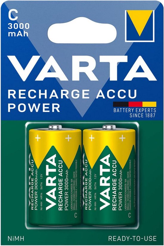 Varta batteries - rechargeable NiMH C/LR14