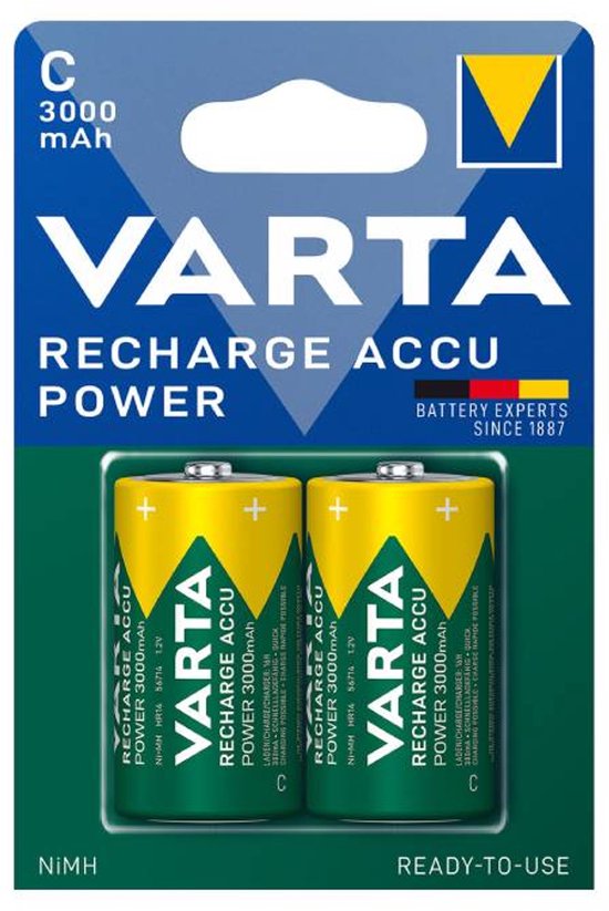 Varta batteries - rechargeable NiMH C/LR14