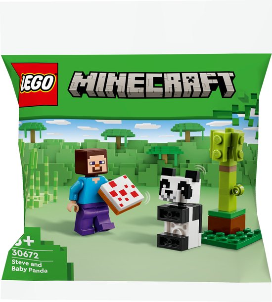 LEGO Minecraft Steve en babypanda - polybag 30672