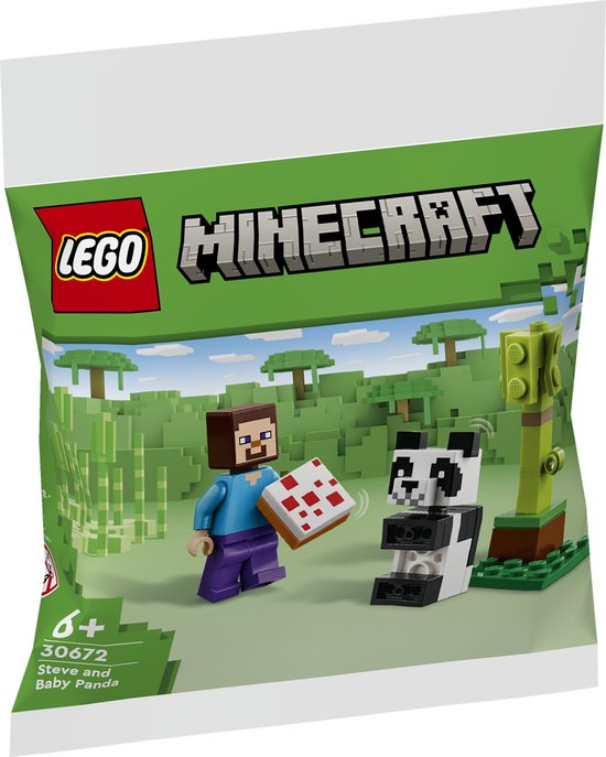 LEGO Minecraft Steve en babypanda - polybag 30672