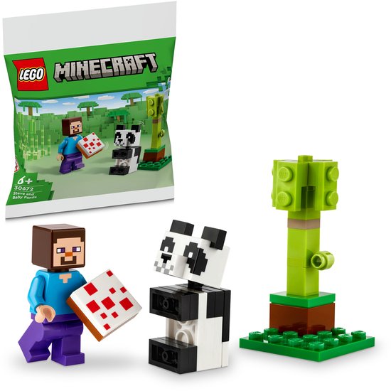 LEGO Minecraft Steve en babypanda - polybag 30672