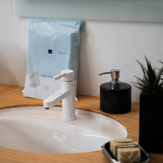 ABENA molton wegwerp washandjes - hygiënisch eenmalig gebruik - 50 stuks