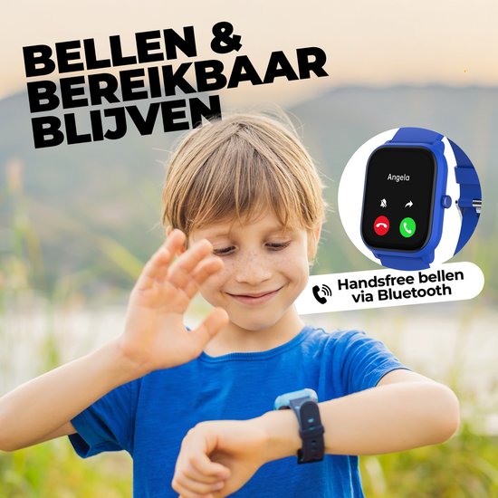 Denver smartwatch kinderen - bellen/sms/WhatsApp - Android & iOS - stappenteller hartslag bloeddrukmeter sportmodus - SWK120BU