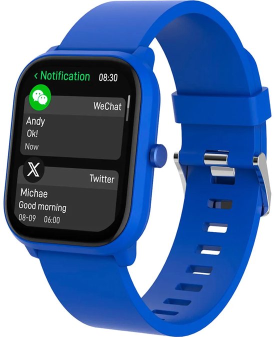 Denver smartwatch kinderen - bellen/sms/WhatsApp - Android & iOS - stappenteller hartslag bloeddrukmeter sportmodus - SWK120BU