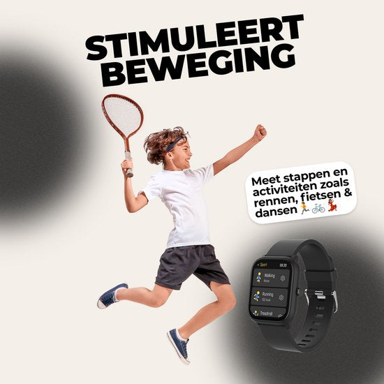 Denver smartwatch kinderen - bellen/sms/whatsapp - Android & iOS - stappenteller - hartslag- en bloeddrukmeter - SWK120B