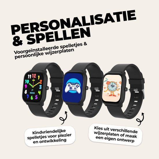 Denver smartwatch kinderen - bellen/sms/whatsapp - Android & iOS - stappenteller - hartslag- en bloeddrukmeter - SWK120B