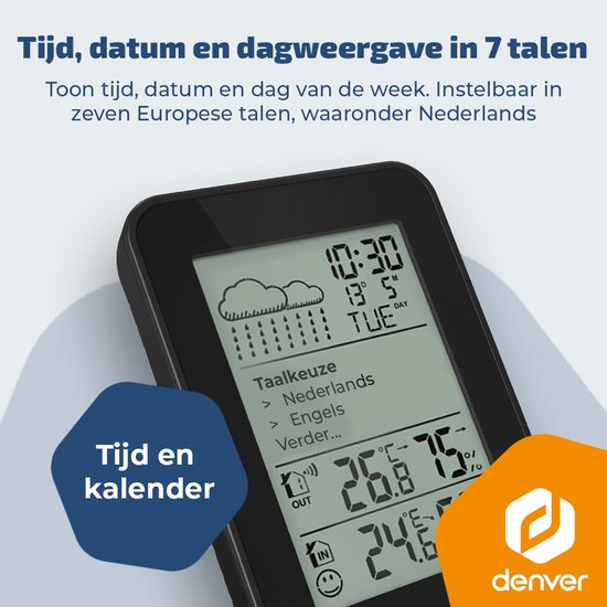 Denver weerstation WSR560 - binnen & buiten - hygrometer - regenmeter - temperatuur