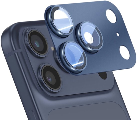 PanzerGlass Fender cameraprotector - geschikt voor Apple iPhone 17 Pro Max - aluminium case friendly - Deep Blue