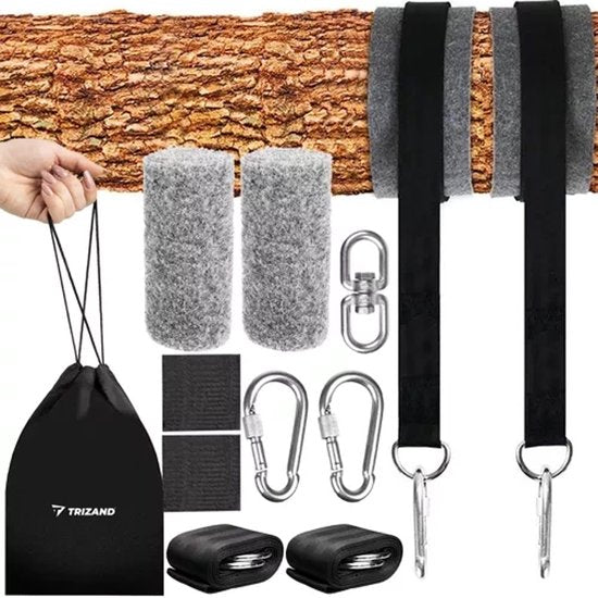 Trizand bevestigingsset - hangmat/schommel tot 150 kg - met opbergtas