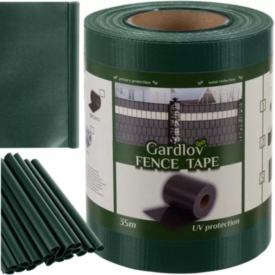Gardlov vlechtband hekwerk - UV-bestendig - 19×35 cm - Groen