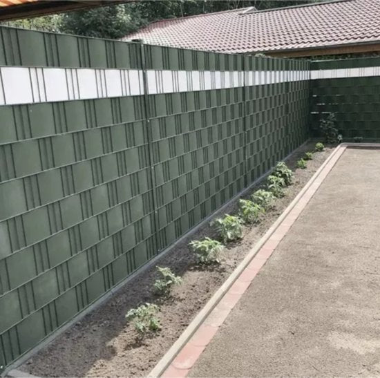 Gardlov vlechtband hekwerk - UV-bestendig - 19×35 cm - Groen