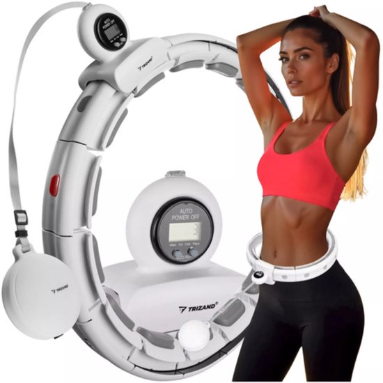 Trizand slimme hula hoop - met teller en verstelbaar gewicht - fitnesstraining