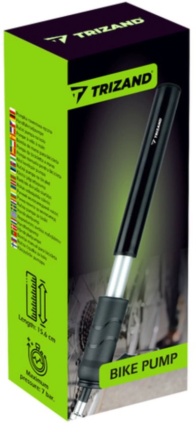 Trizand fietspomp - aluminium 7 bar - framehouder