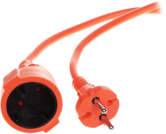 BLOW tuinverlengkabel - 2×1,5 mm² PVC H05VV-F - niet geaard - 50 meter - Oranje