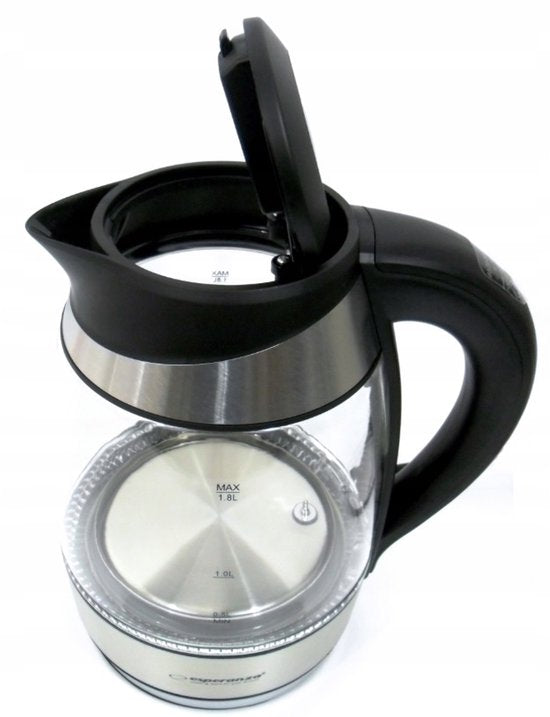 Esperanza EKK026 waterkoker - glas LED verlichting 1,7 liter - instelbare temperatuur