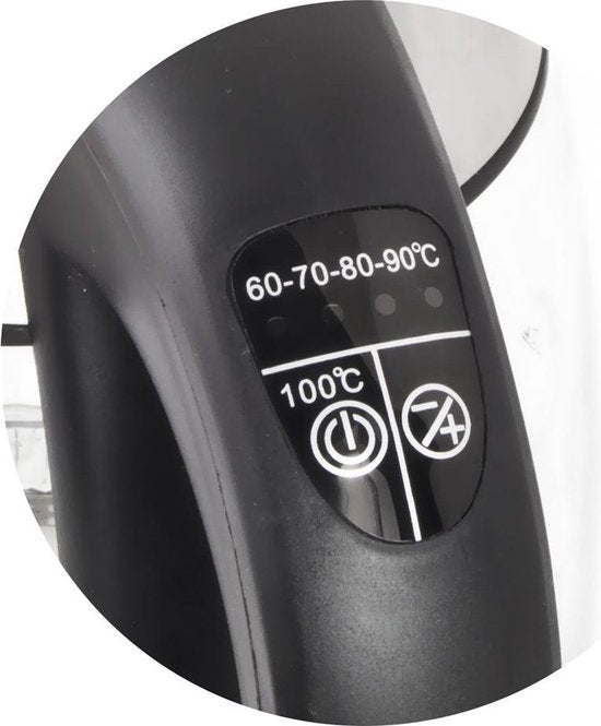Esperanza EKK026 waterkoker - glas LED verlichting 1,7 liter - instelbare temperatuur