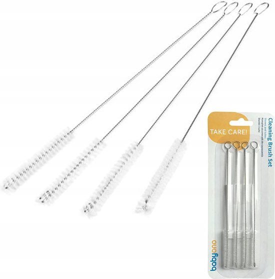 BabyOno reinigingsborstel - voor rietjes - set van 4