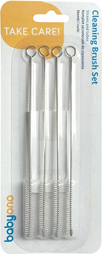 BabyOno reinigingsborstel - voor rietjes - set van 4