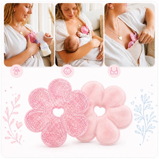 Baby Ono gel borstkompressen Hot & Cold - warm & koud kompres voor borstvoeding - herbruikbaar - set van 2