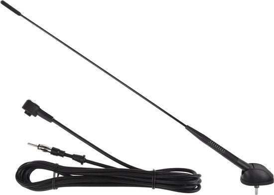 Auto antenne AM-FM - 2 meter kabel - Zwart