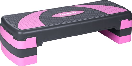 Rebel Active stepper - aerobics stepbank in hoogte verstelbaar tot 20 cm - Grijs paars