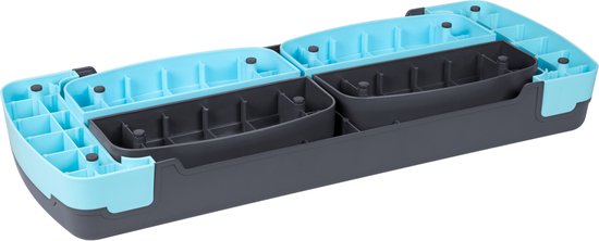 Rebel Active stepper - aerobics stepbank in hoogte verstelbaar tot 20 cm - Grijs blauw