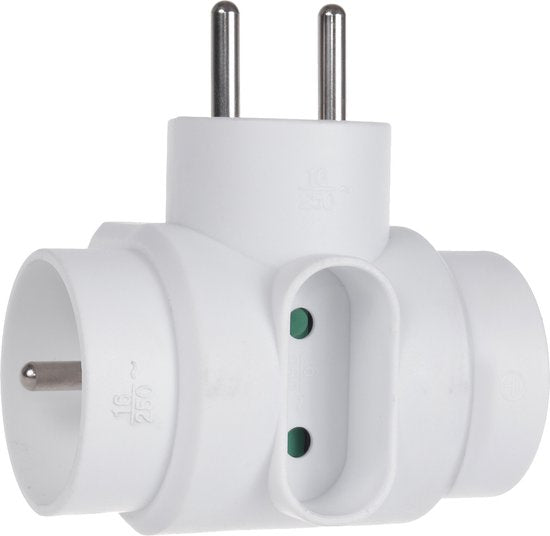 Maclean MCE213 wandcontactdoos - driefasige 2×16A + 1×6A - met aarding