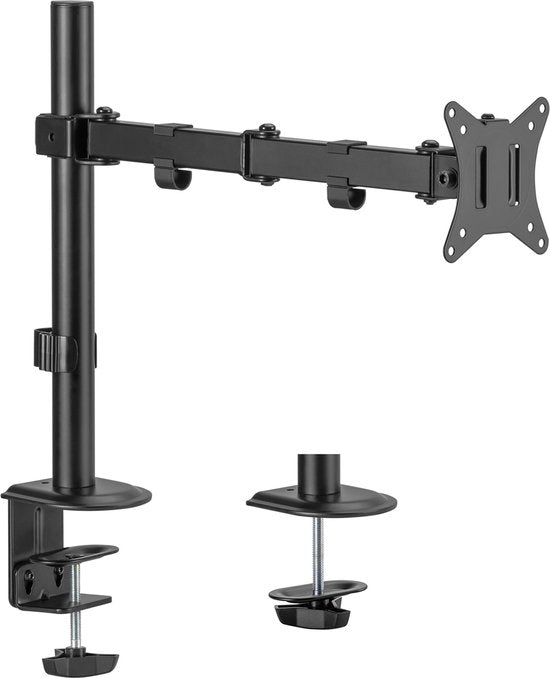 Maclean monitorbeugel - bureausteun 17-32 inch - dubbele arm - VESA 75×75 en 100×100 - max. 9 kg