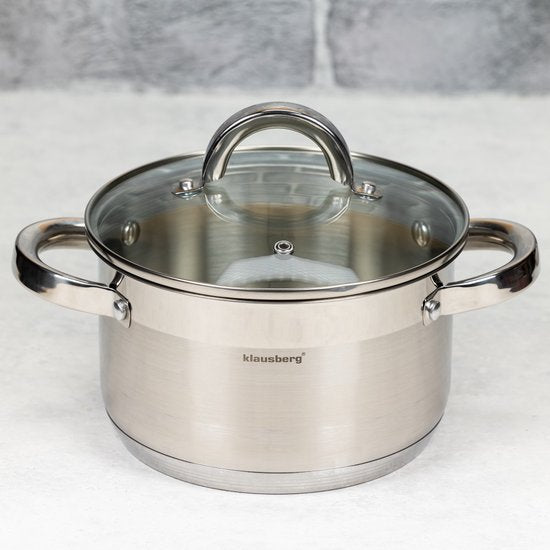 Klausberg kookpan - met deksel - 1,0 liter - Ø14 cm