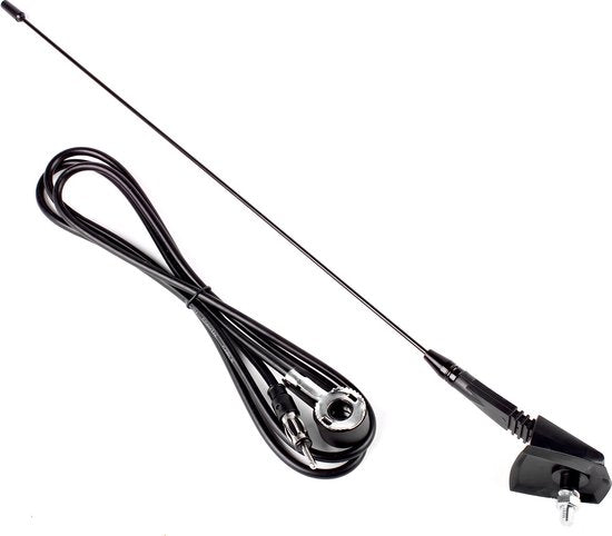 Amio universele auto-antenne - met voet - 41 cm - 1,4 m kabel