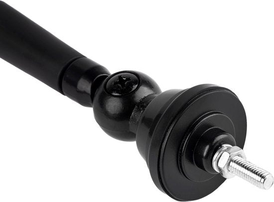 Amio auto antenne - universeel met voet - 34 cm - 5 mm - 1,4 m kabel - Rubber