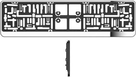 Kentekenplaathouder - 520×110 mm - chroom