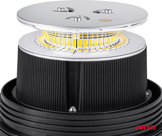 AMiO LED beacon light WAR09P - warning lamp ECE R65 R10 - 39 LED 12/24V IP56 - Orange