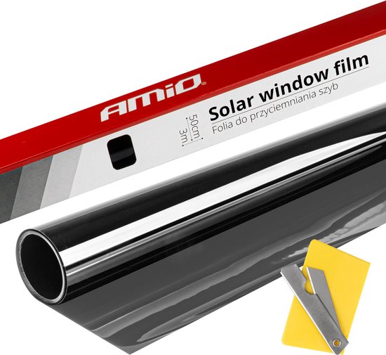 AMiO raamfolie - tint vinyl 50×300 cm 30% - Zwart