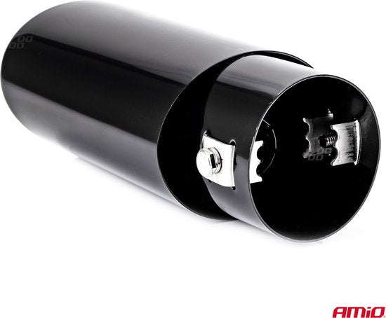Amio uitlaat sierstuk - universeel eindstuk - RVS - Zwart