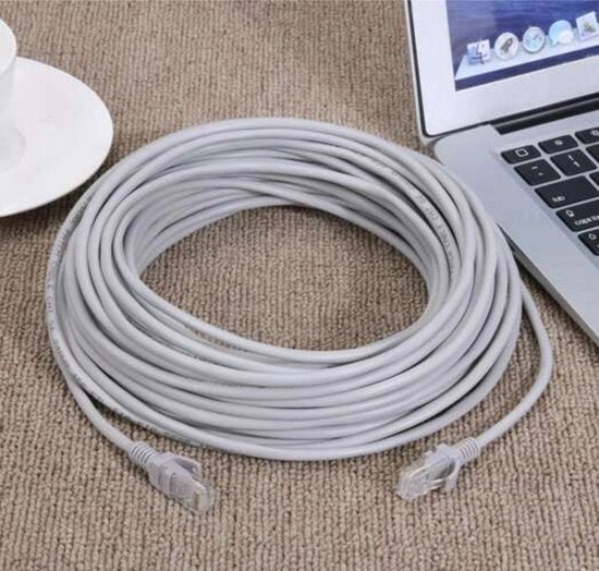 Internetkabel - RJ45-RJ45 - 30 m - Grijs